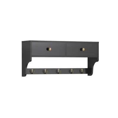 SoBuy wall-mounted shelf in color black in scandinavian style