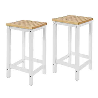 Minimalistička Barska Stolica s Sjedalom od MDF-a, Bijela, 35x35x61cm, Model FST29-WNX2