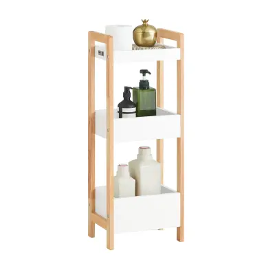 SoBuy small storage shelf  in color white in scandinavian style