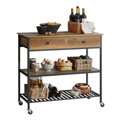 SoBuy sideboard on wheels in color brown in industrial style