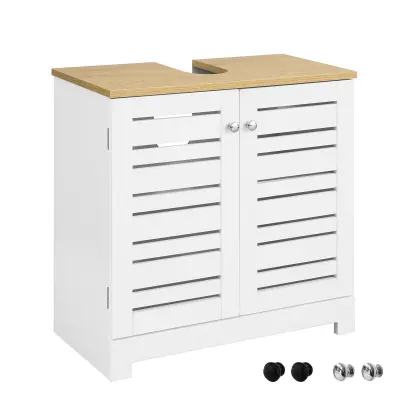 SoBuy bathroom under sink cabinet in color white in farmhouse style