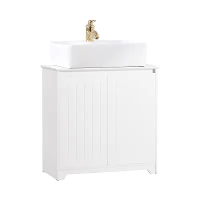 SoBuy bathroom under sink cabinet in color white in minimalism style