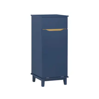 SoBuy bathroom storage cabinet with laundry in color blue in coastal style