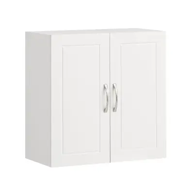 SoBuy wall mounted cabinet with 2 doors in color white in scandinavian style