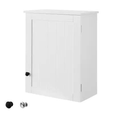 SoBuy wall cabinet with single door in color white in minimalism style