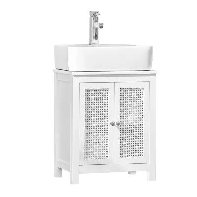 SoBuy bathroom under sink cabinet in color white in scandinavian style