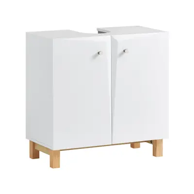 SoBuy bathroom under sink cabinet in color white in eclectic style