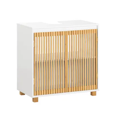 SoBuy bathroom under sink cabinet in color white in farmhouse style