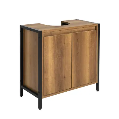 SoBuy bathroom under sink cabinet in color brown in industrial style