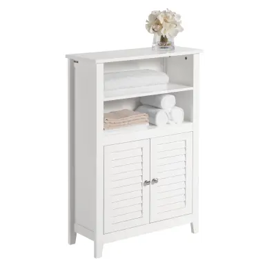 SoBuy bathroom storage cabinet in color white in scandinavian style