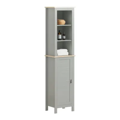 SoBuy bathroom tall cabinet  in color grey in scandinavian style