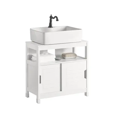 SoBuy bathroom under sink cabinet in color white in scandinavian style