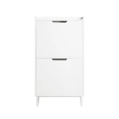 SoBuy hallway narrow shoe cabinet in color white in scandinavian style