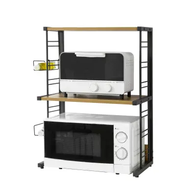 SoBuy microwave rack in color brown in industrial style