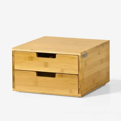 SoBuy coffee capsule storage box in wood color in farmhouse style