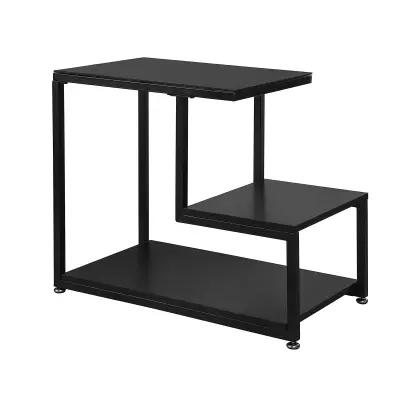 SoBuy side sofa table in color black in industrial style