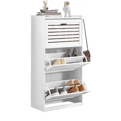 SoBuy hallway shoe cabinet in color white in farmhouse style