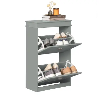 Ormarić za Cipele s Dvije Vratice Svijetlo Sivi 53x24x82cm FSR78-HG