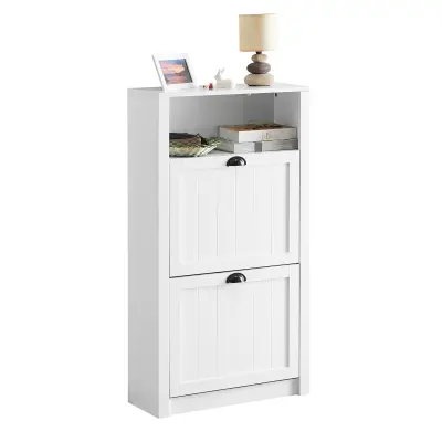 SoBuy hallway shoe cabinet in color white in scandinavian style