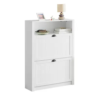 SoBuy hallway shoe cabinet in color white in scandinavian style