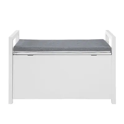 SoBuy hallway bench shoe rack with seat in color white in minimalism style