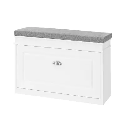 Ormarić za Cipele sa Sjedištem Bijeli MDF 75x24x51cm FSR82-L-W