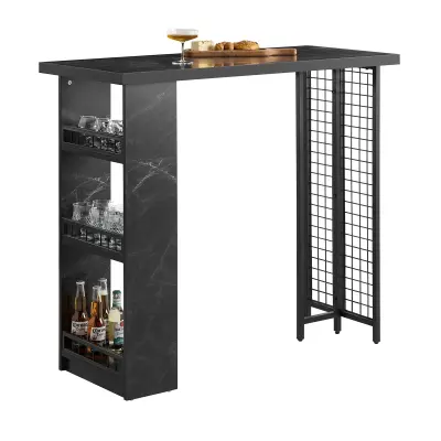 SoBuy bar table dining table in color black in industrial style