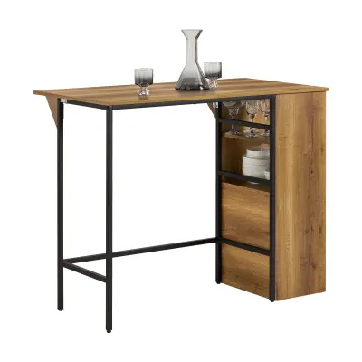 SoBuy bar table dining table in color brown in industrial style
