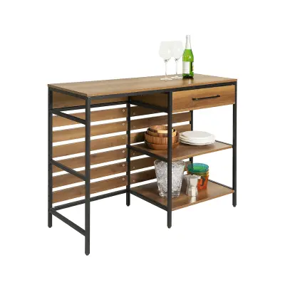 SoBuy storage cabinet sideboard in color brown in industrial style