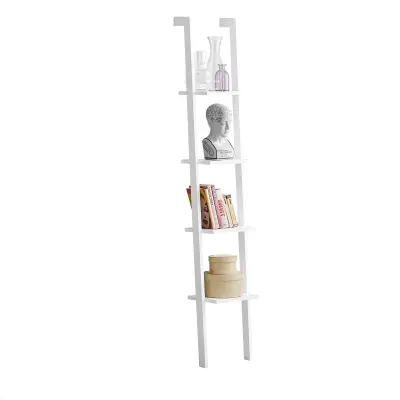 SoBuy bookcase ladder shelf in color white in scandinavian style
