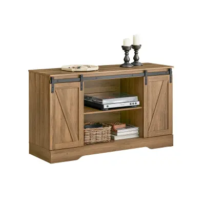 SoBuy storage cabinet sideboard with sliding door in color brown in rustic style
