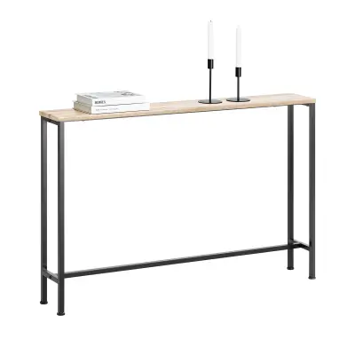 SoBuy metal hallway console table in color brown in industrial style