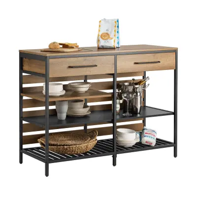 SoBuy storage cabinet sideboard in color brown in industrial style