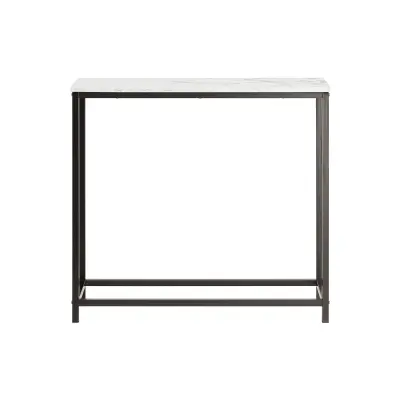 SoBuy metal hallway console table in color black in industrial style