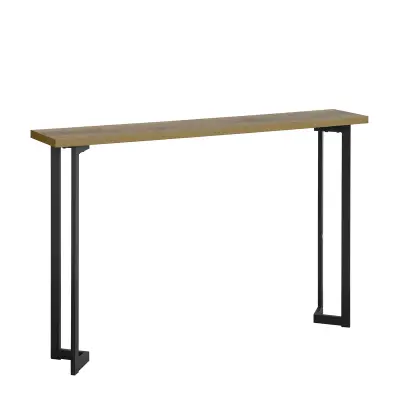 SoBuy metal hallway console table in color brown in industrial style