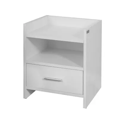 SoBuy bedside table nightstand with drawer in color white in scandinavian style