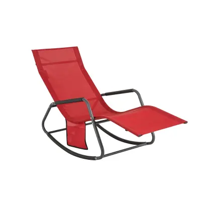 Vrtna Ležaljka s Ergonomičnim Dizajnom Crvena 145x57x84cm OGS47-R