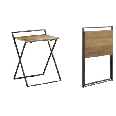 SoBuy space saving  folding desk in color brown in industrial style