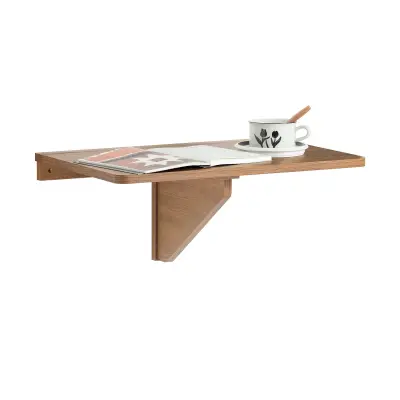 SoBuy wall-mounted folding table in color brown in scandinavian style