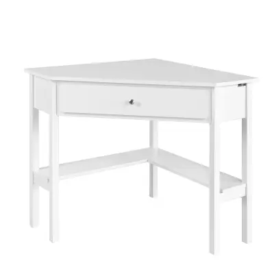 SoBuy home office computer desk in color white in scandinavian style