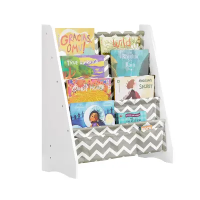 SoBuy bookcase for children  in color grey in scandinavian style