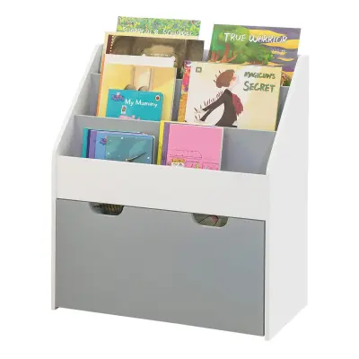 SoBuy bookcase for children  in color grey in scandinavian style