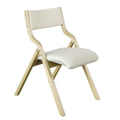 SoBuy wooden folding chair in color white in scandinavian style