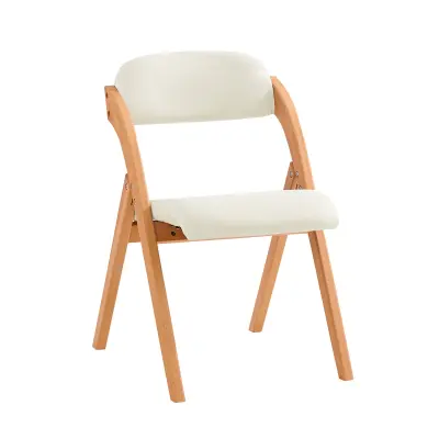 SoBuy wooden folding chair in color white in scandinavian style