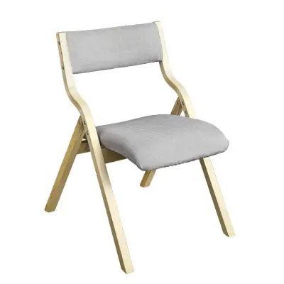 Sklopiva Barska Stolica s Odvojivim Tkanim Pokrovom Dizajn koji Štedi Prostor Siva 48x14x91cm FST40-