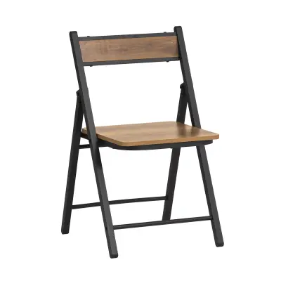 SoBuy folding chair in color brown in industrial style