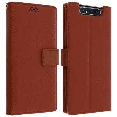 Torbica Samsung Galaxy A80 Folio Soft Touch s video podrškom, smeđa