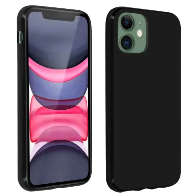 Maska iPhone 11 Silikonski gel Fleksibilna Otporna Ultra-tanka Crna