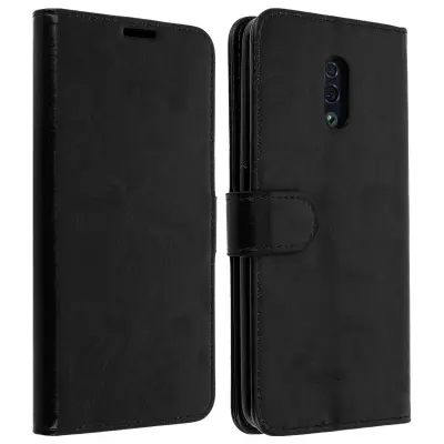 Maska Oppo Reno Folio futrola Držač kartica Funkcija Video podrška crna