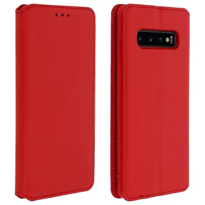 Torbica Samsung Galaxy S10 Folio torbica s držačem kartica i funkcijom stalka - crvena